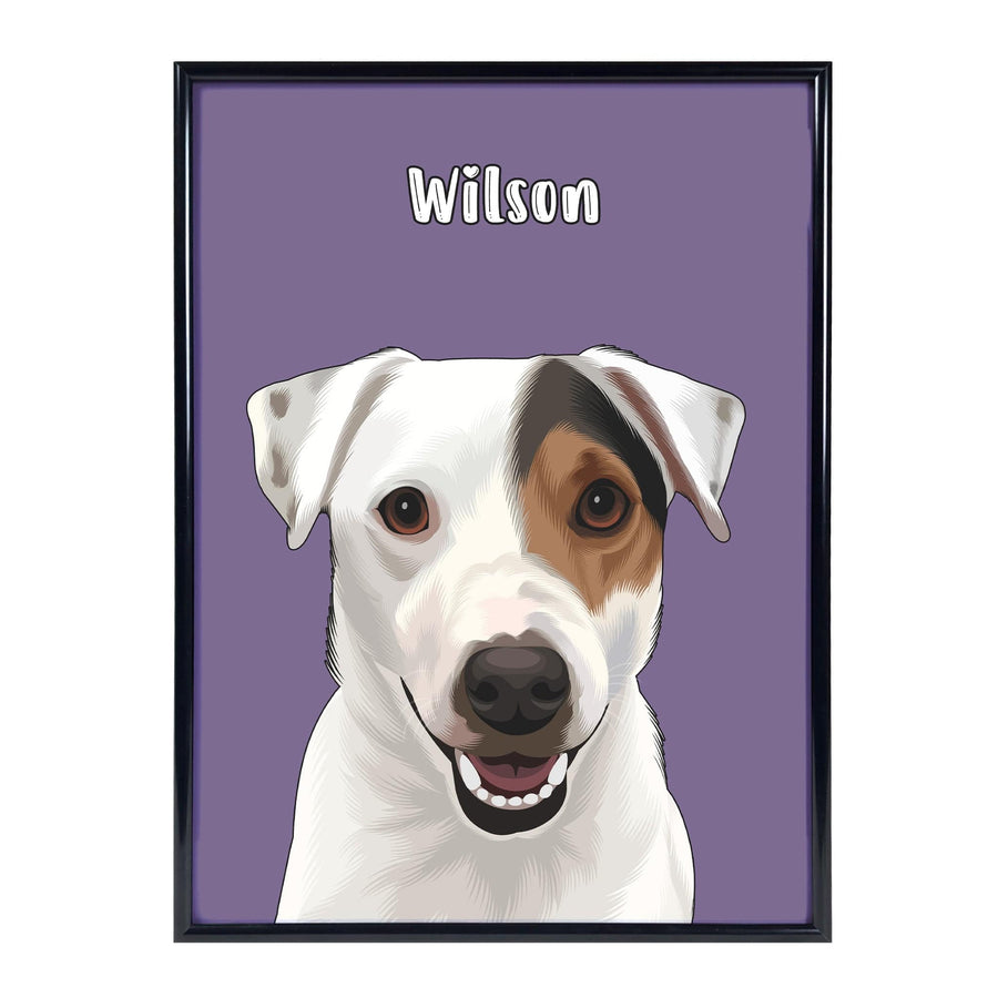 Custom One Pet Portrait- Solid Colors